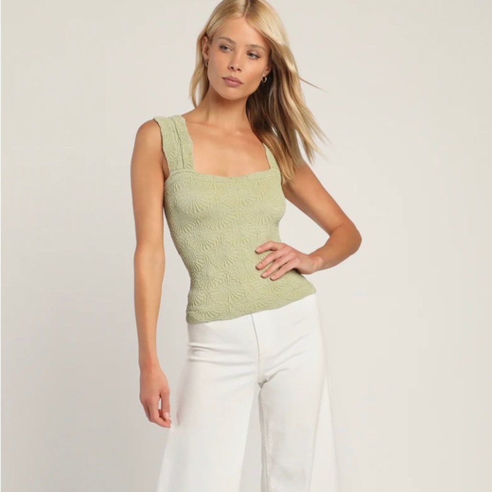Free People Love Letter Cami size M/L green
